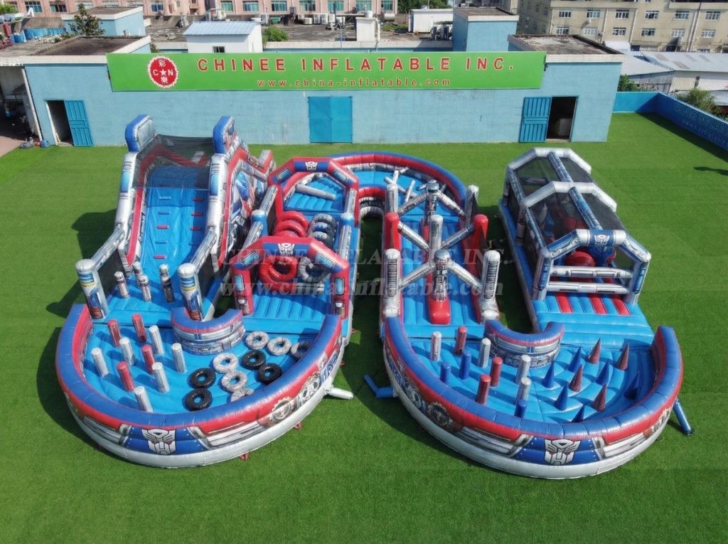 CR2-769 Transformers Theme Ginat Inflatable Obstacle Courses Challenging Run