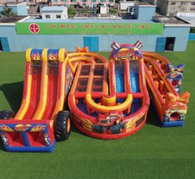 CR2-783 Blaze Monster Theme Giant Inflatable Obstacle Courses Challenging Run