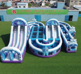 CR2-797 Frozen Theme Giant Inflatable Obstacle Courses Challenging Run