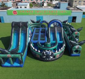 CR2-802 How To Train Your Dragon Theme Giant Inflatable Obstacle Courses Challenging Run
