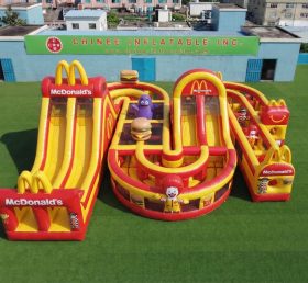 CR2-809 McDonald Theme Giant Inflatable Obstacle Courses Challenging Run