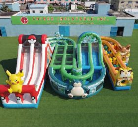 CR2-824 Pokemon Theme Giant Inflatable Obstacle Courses Challenging Run