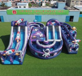 CR2-833 Space Theme Giant Inflatable Obstacle Courses Challenging Run