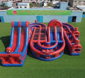 CR2-834 Spider-Man Theme Giant Inflatable Obstacle Courses Challenging Run
