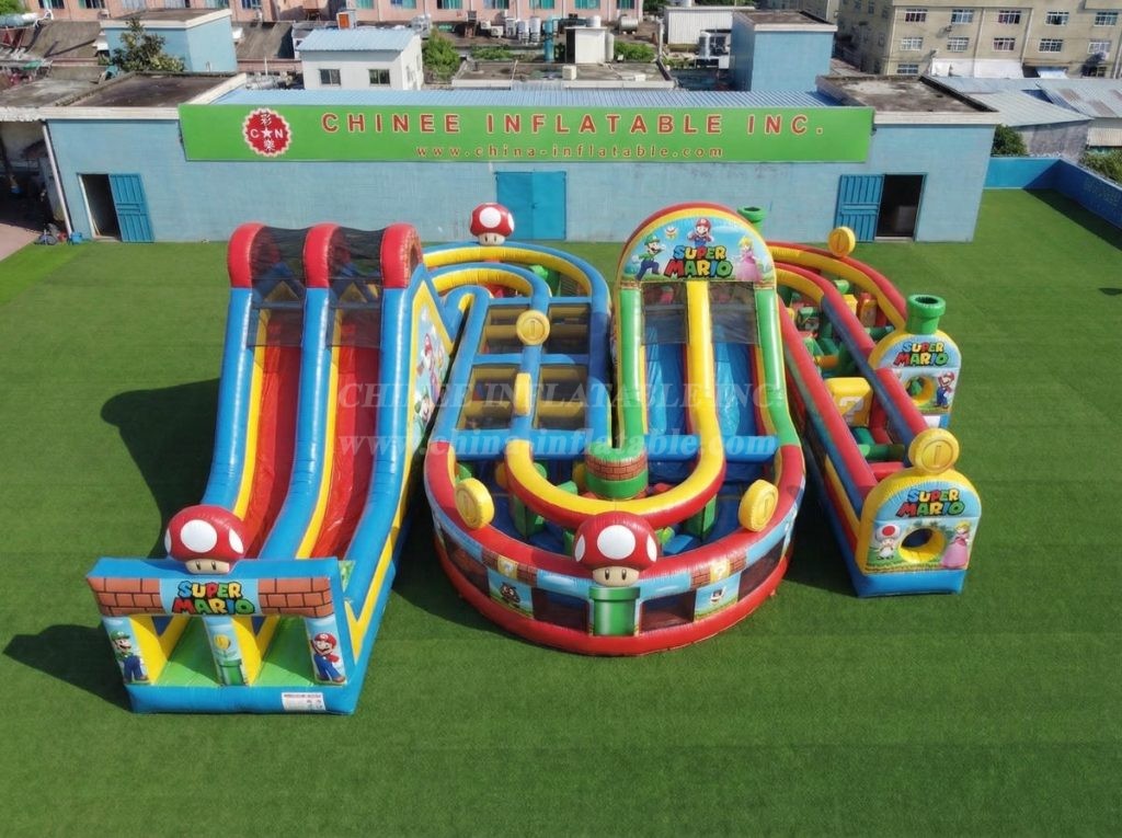CR2-840 Super Mario Theme Giant Inflatable Obstacle Courses Challenging Run