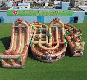 CR2-852 Wild West Theme Giant Inflatable Obstacle Courses Challenging Run