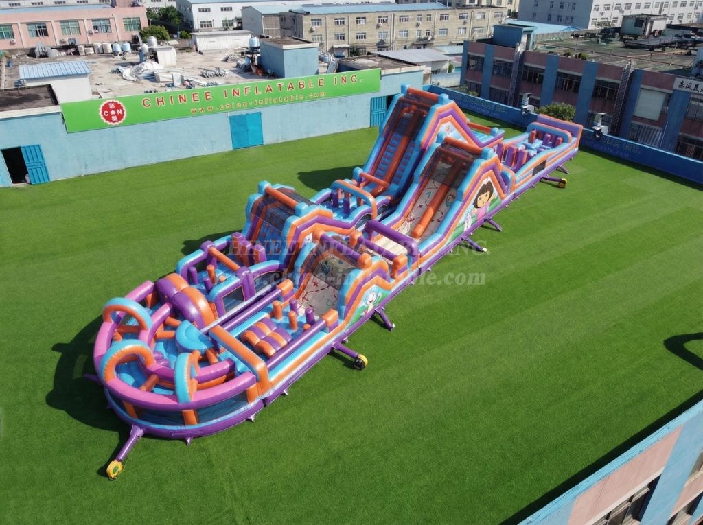 CR2-874 Dora Theme Giant Obstacle Course Challenging Run