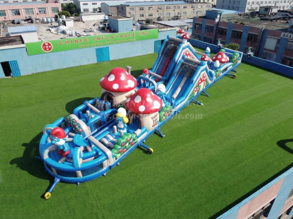 CR2-926 The Smurfs Theme Giant Obstacle Course Challenging Run