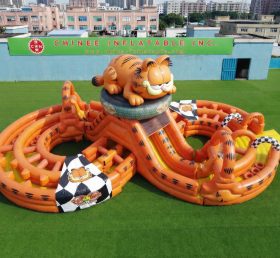 CR2-946 Garfield Theme Ginat Inflatable Obstacle Courses Challenging Run