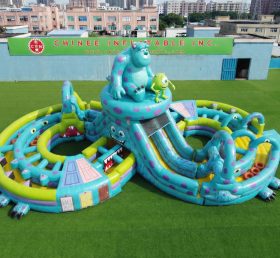 CR2-958 Monsters Inc Theme Ginat Inflatable Obstacle Courses Challenging Run