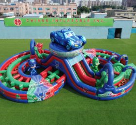 CR2-963 PJ Masks Theme Ginat Inflatable Obstacle Courses Challenging Run