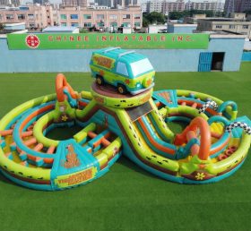 CR2-968 Scooby-Doo Theme Ginat Inflatable Obstacle Courses Challenging Run