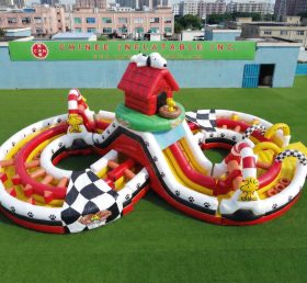 CR2-971 Snoopy Theme Ginat Inflatable Obstacle Courses Challenging Run