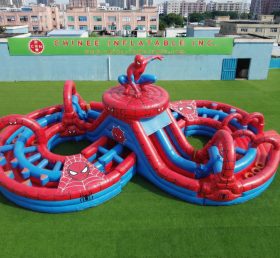 CR2-973 Spider-Man Theme Ginat Inflatable Obstacle Courses Challenging Run