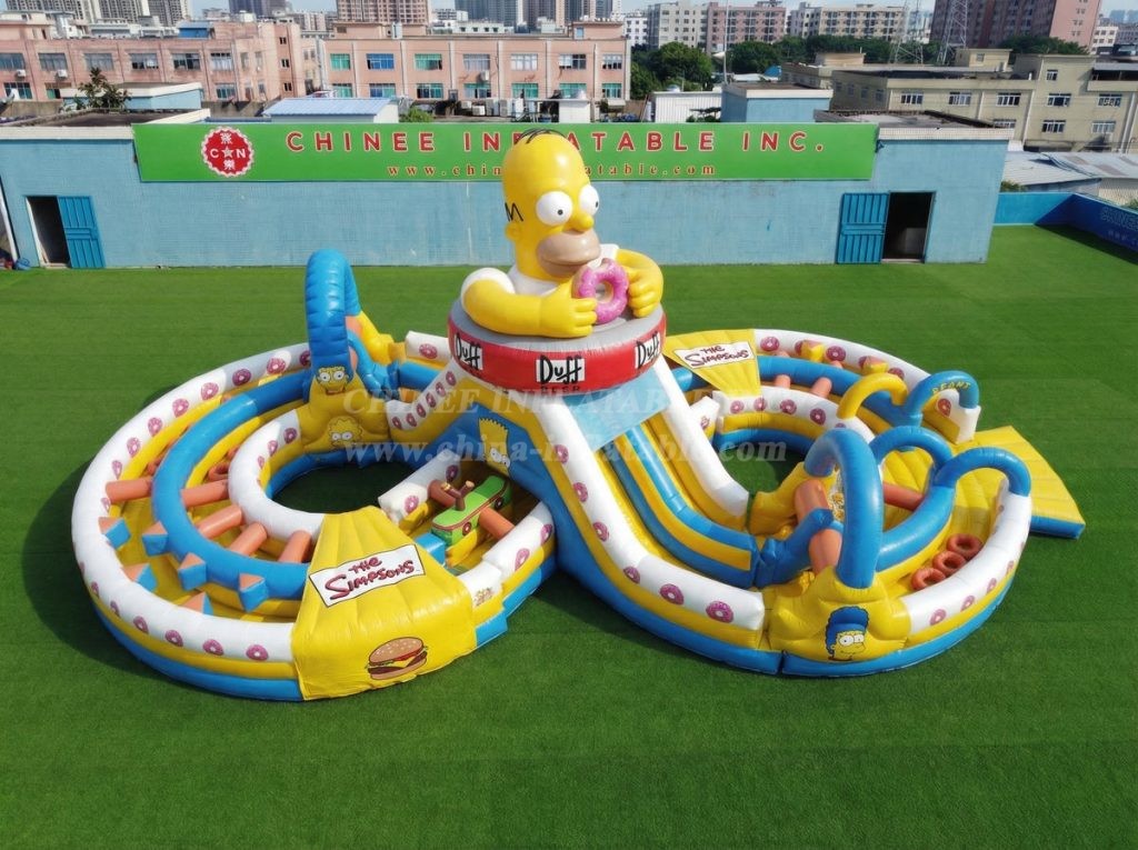 CR2-982 The Simpsons Theme Ginat Inflatable Obstacle Courses Challenging Run