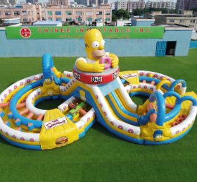 CR2-982 The Simpsons Theme Ginat Inflatable Obstacle Courses Challenging Run