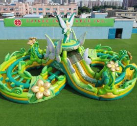 CR2-983 Tinker Bell Theme Ginat Inflatable Obstacle Courses Challenging Run