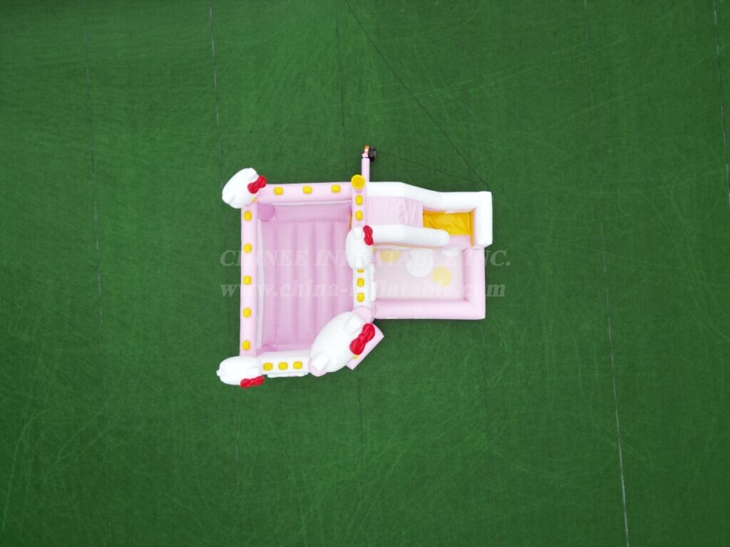 T2-8799 Hello Kitty Theme Bouncy Castle with Slide & Pool