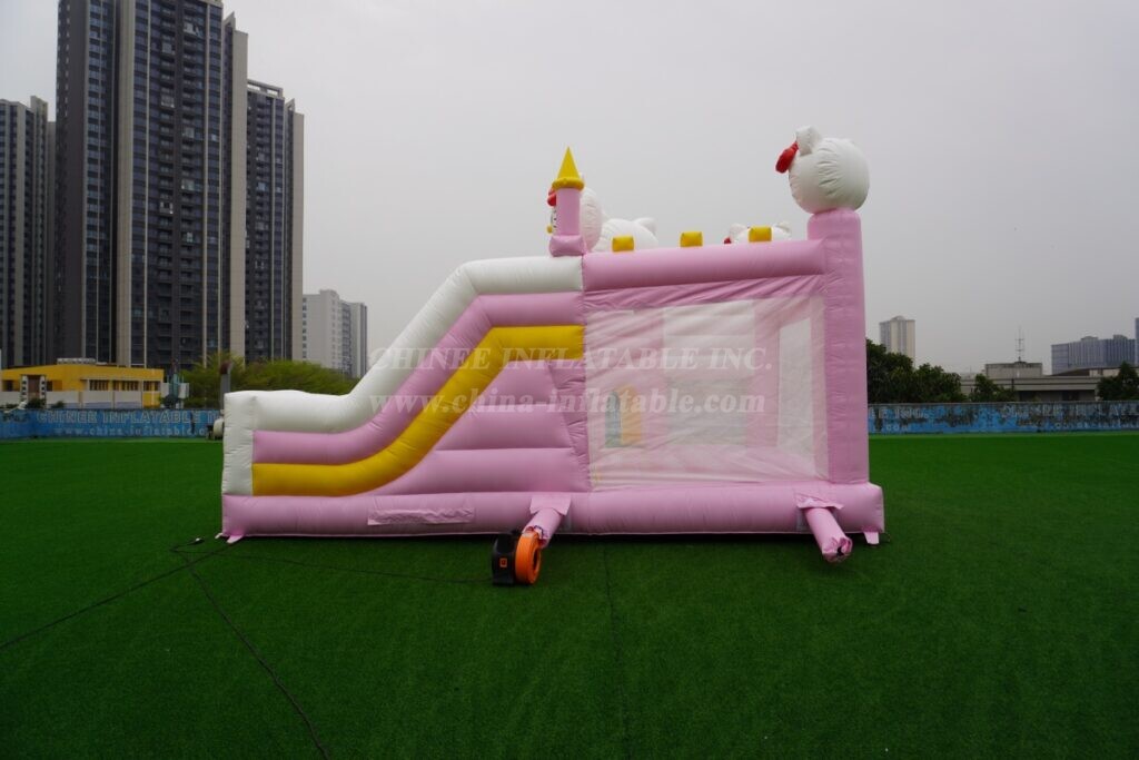 T2-8799 Hello Kitty Theme Bouncy Castle with Slide & Pool