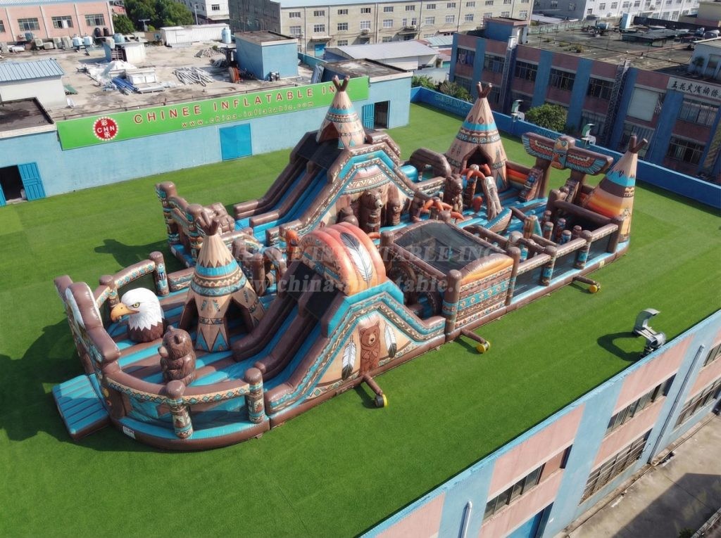 GF3-1000 American Indian Theme Inflatable Playground