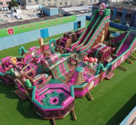 GF3-1079 Masha And The Bear Theme Inflatable Park