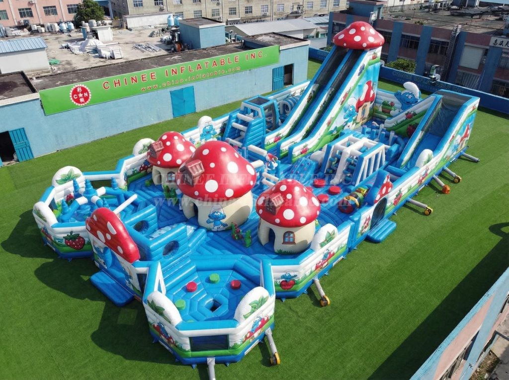 GF3-1117 The Smurfs Theme Inflatable Park