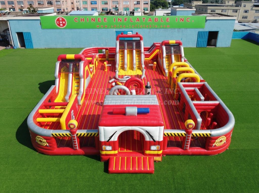 GF3-1332 Firetruck Theme Inflatable Park