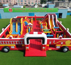 GF3-1333 Firetruck Theme Inflatable Park