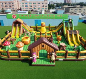 GF3-1360 Masha And The Bear Theme Inflatable Park