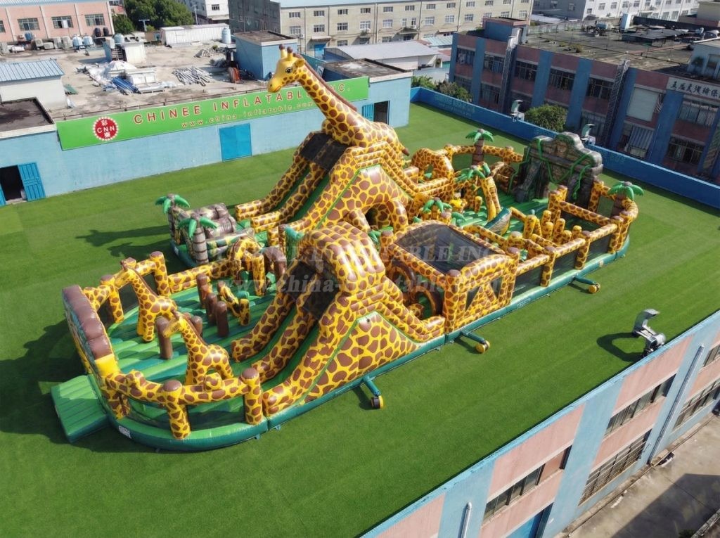 GF3-702 Giraffe Theme Inflatable Playground