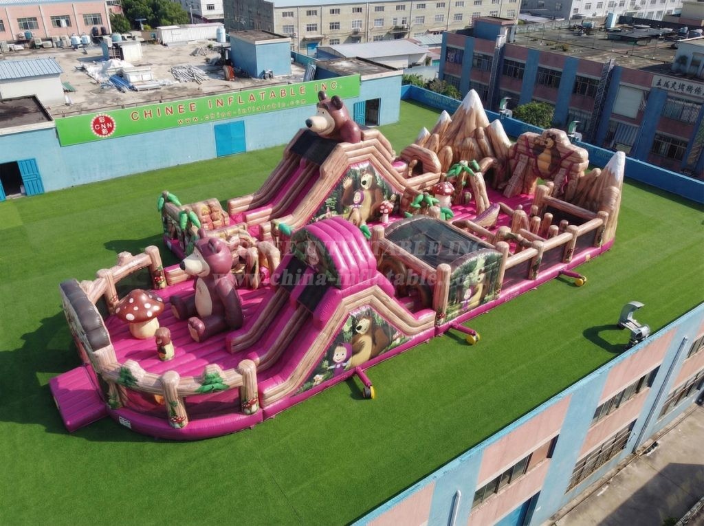 GF3-709 Masha And The Bear Theme Inflatable Playground