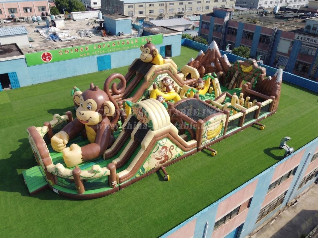 GF3-711 Monkey Theme Inflatable Playground