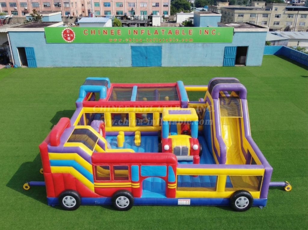 GF3-735 Bus Theme Inflatable Playground