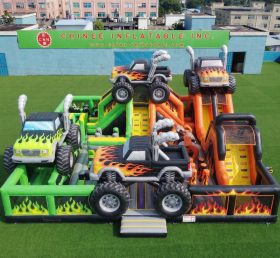 GF3-764 Monster Trucks Theme Inflatable Playground