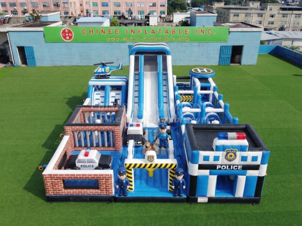GF3-768 Police Station Theme Inflatable Playground