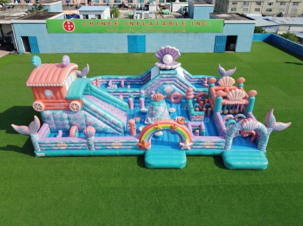 GF3-802 Mermaid Theme Inflatable Playground