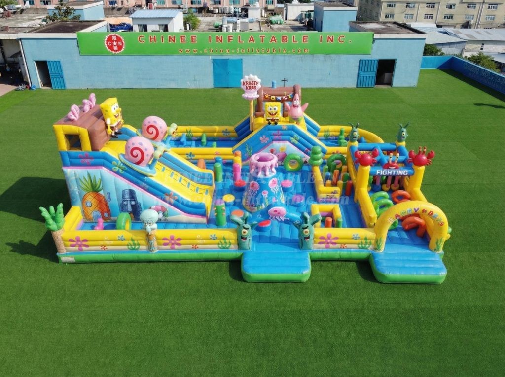 GF3-826 SpongeBob Theme Inflatable Playground
