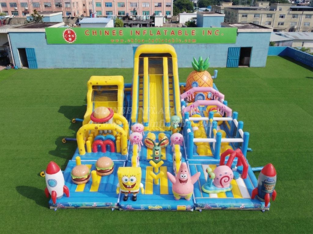 GF3-981 SpongeBob Theme Inflatable Playground