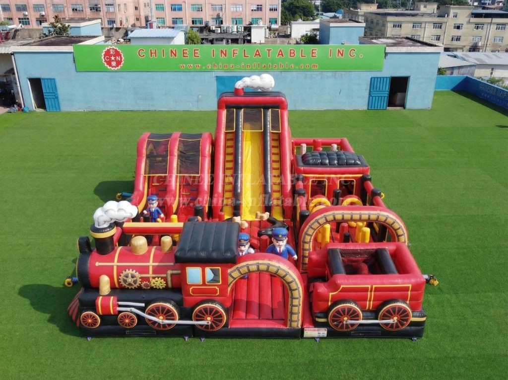 GF3-989 Train Theme Inflatable Playground