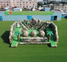 T11-4750G King Kong Theme Inflatable Wipeout Big Balls Obstacle Course