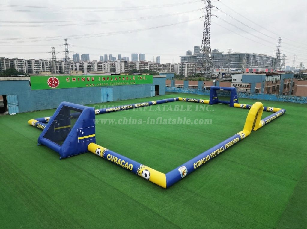 T11-926BCW Curaçao Theme Large Inflatable Soccer Field