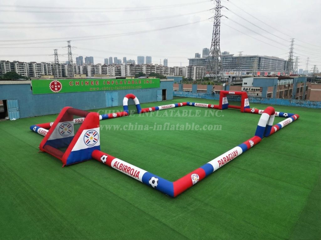 T11-926BPY Paraguay Theme Large Inflatable Soccer Field