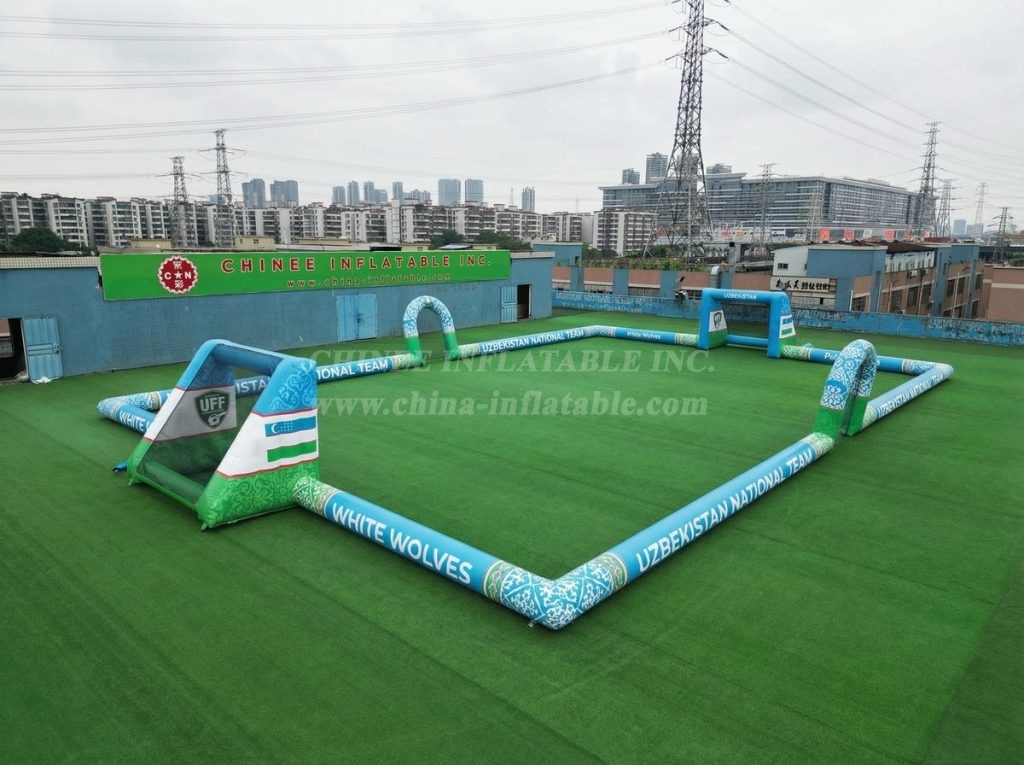 T11-926BUZ Uzbekistan Theme Large Inflatable Soccer Field