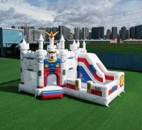 T2-8798 Gundam Theme Bouncy Castle with Slide & Pool