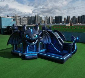 T2-8800 How To Train Your Dragon Theme Bouncy Castle with Slide & Pool