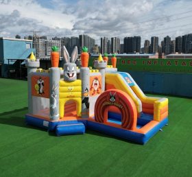 T2-8804 Looney Tunes Theme Bouncy Castle with Slide & Pool