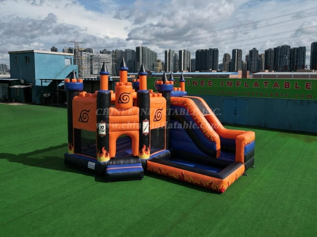 T2-8814 Naruto Theme Bouncy Castle with Slide & Pool