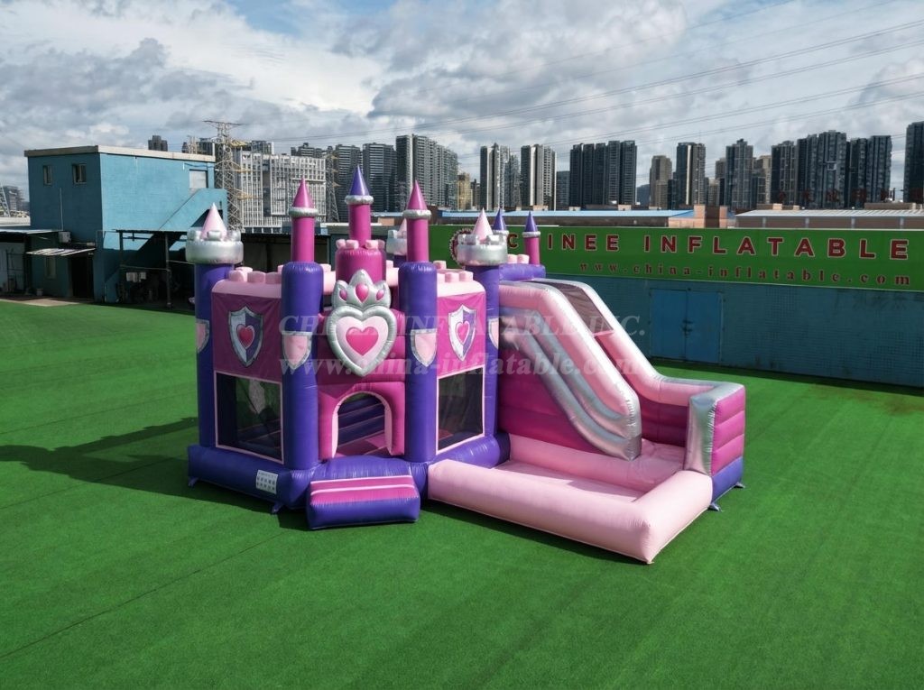 T2-8815 Nella Knight Theme Bouncy Castle with Slide & Pool