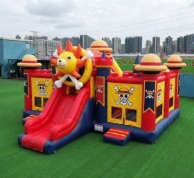 T2-8817 One Piece Theme Bouncy Castle with Slide & Pool