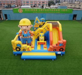 T2-8868 Bob The Builder Theme Bouncy Castle With Slide